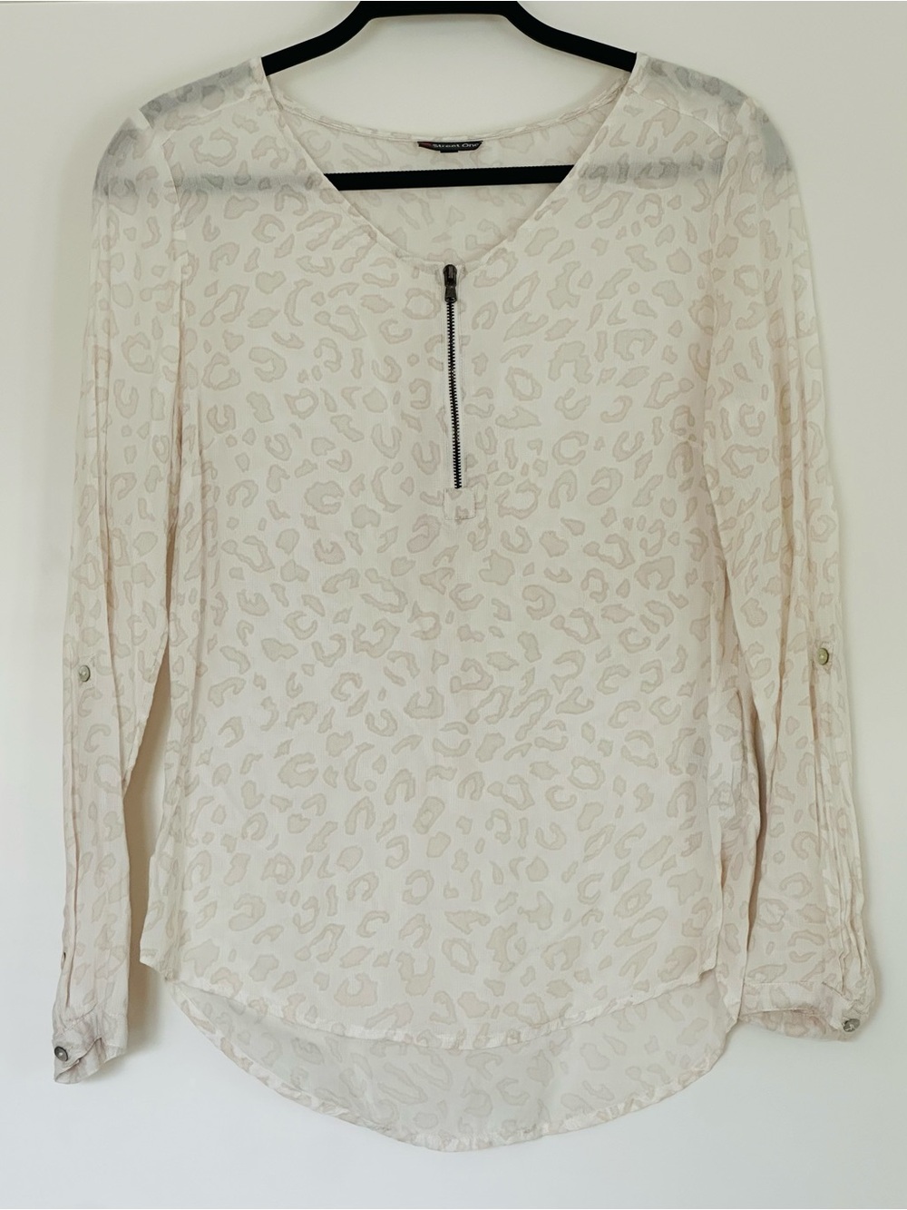 Street One Leopard-Print Blouse (Size S)
